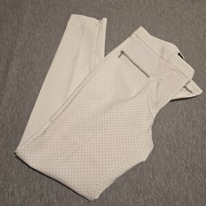 Zara Basic Collection Cream Pants with Black Dots